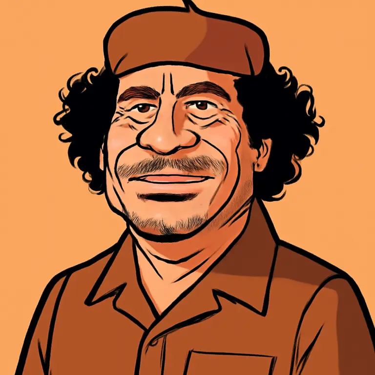 Portrait of Muammar Gaddafi