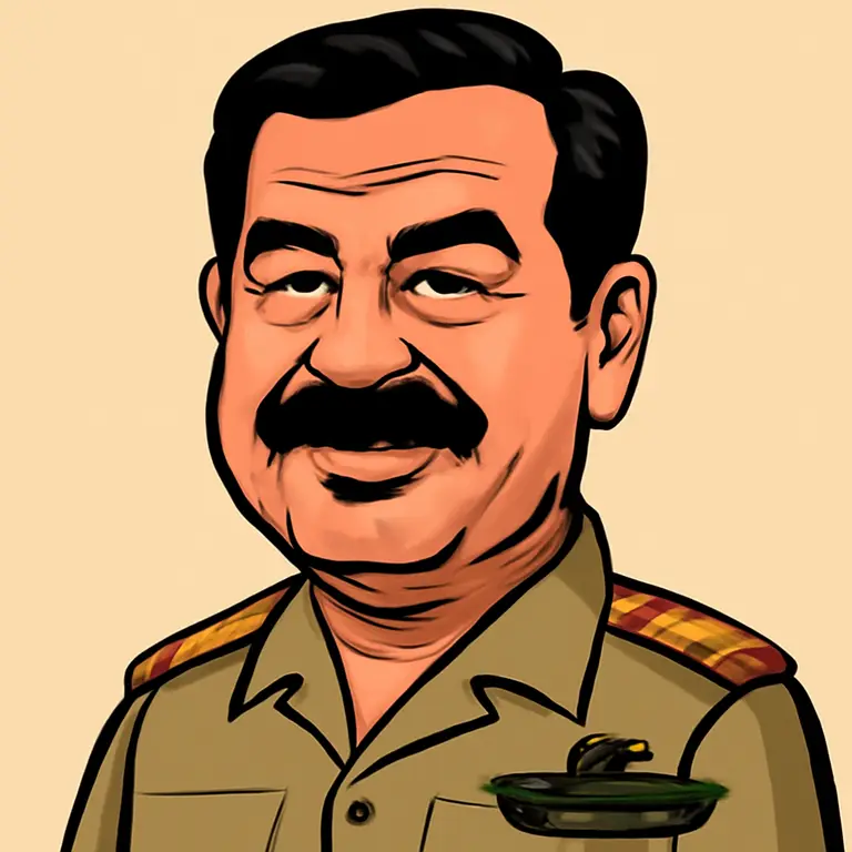 Portrait of Saddam Hussein