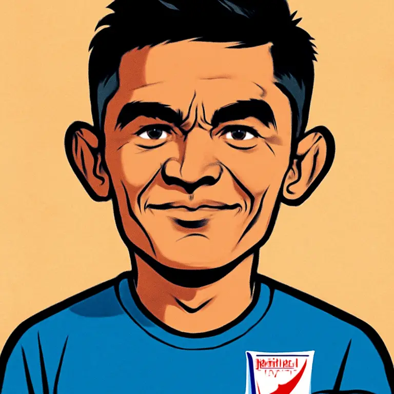 Portrait of Sunil Chhetri